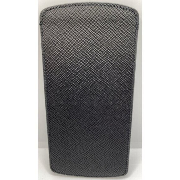 Smythson of Bond Street Panama Glasses Case Black Cross Grain Leather Spain - Picture 2 of 14